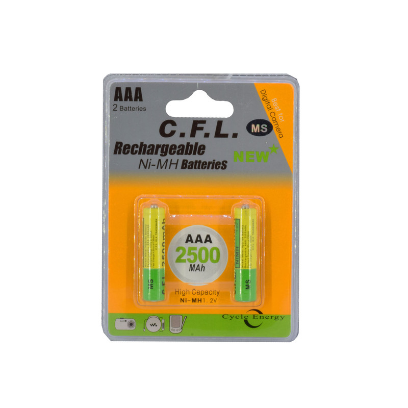باتری نیم  قلمی قابل شارژ سی اف ال مدل CF-04 بسته دو عددی 