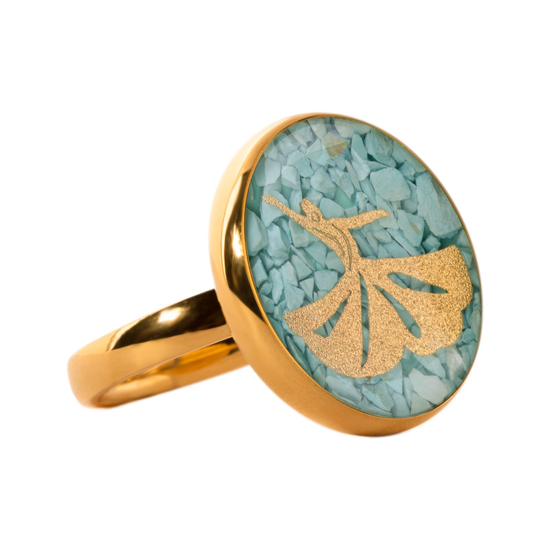 انگشتر طلا 24 عیار زنانه الون طرح رقص سماع انگشتر طلا 24 عیار زنانه الون طرح رقص سماع