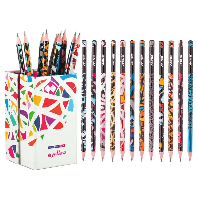 مداد مشکی ماین مدل Calligraffiti-819 مجموعه 36 عددی