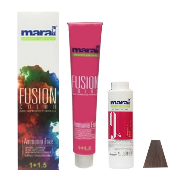 کیت رنگ مو مارال مدل Fusion شماره 4.810 حجم 100 میلی لیتر رنگ قهوه ای برزیلی