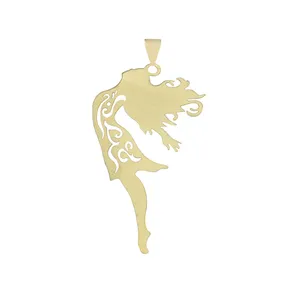 آویز گردنبند زنانه طرح دختر پریشان کد q49