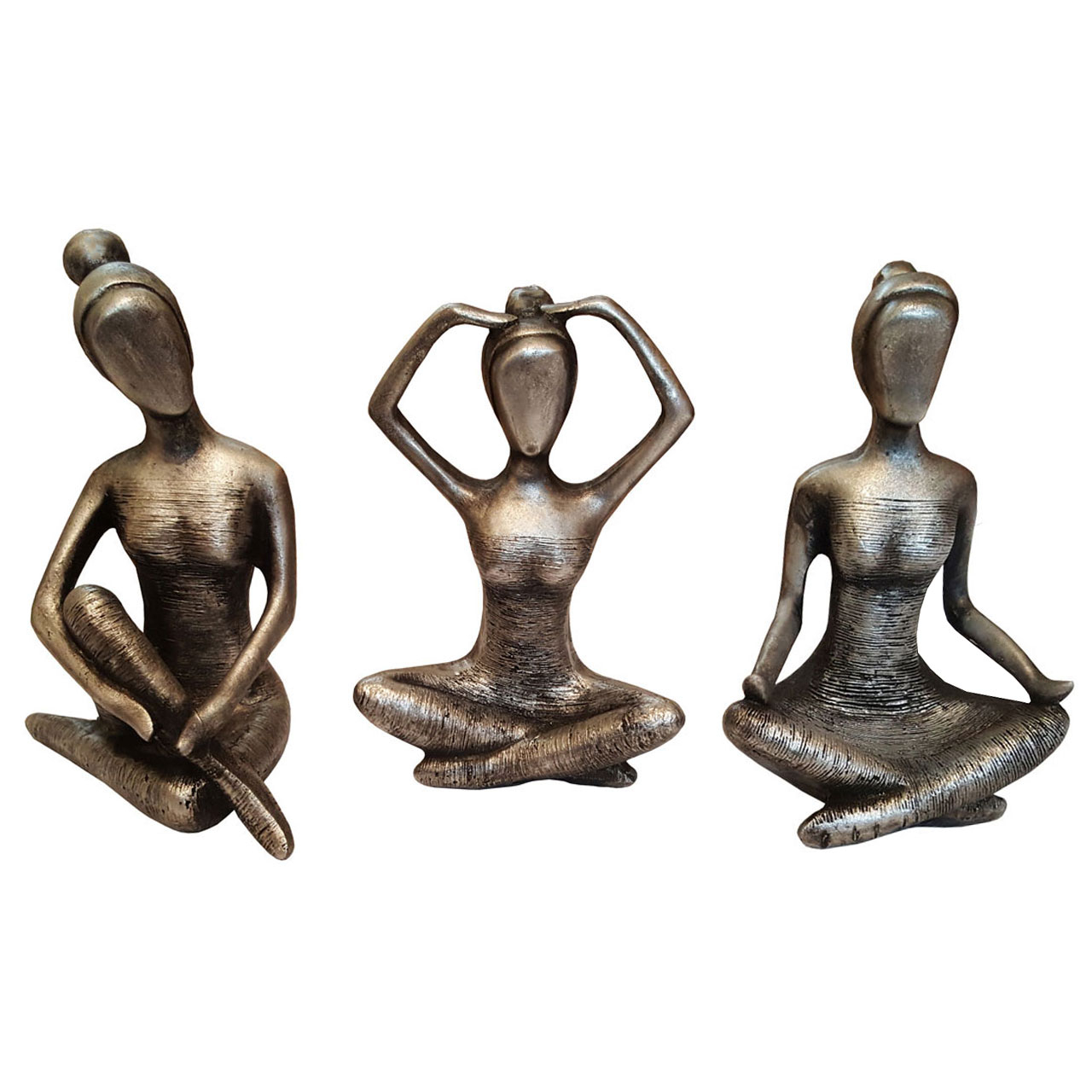 مجسمه لیلپار طرح یوگا مدل DKH-7219 N مجموعه سه عددی