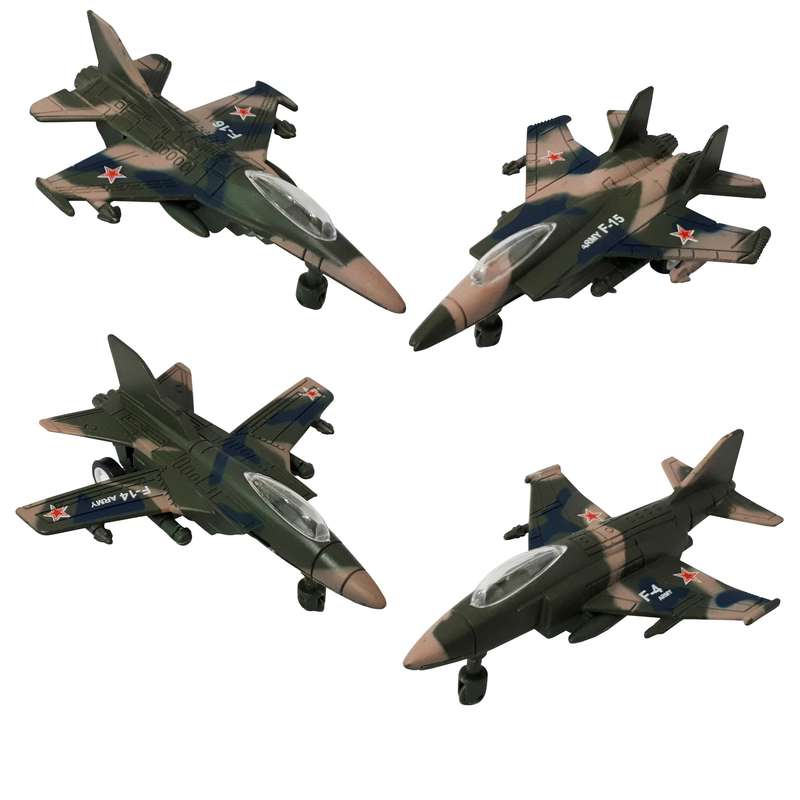 هواپیما اسباب بازی ایکس یو وای ای طرح جنگی مدل F16 کد 0099 بسته 4 عددی