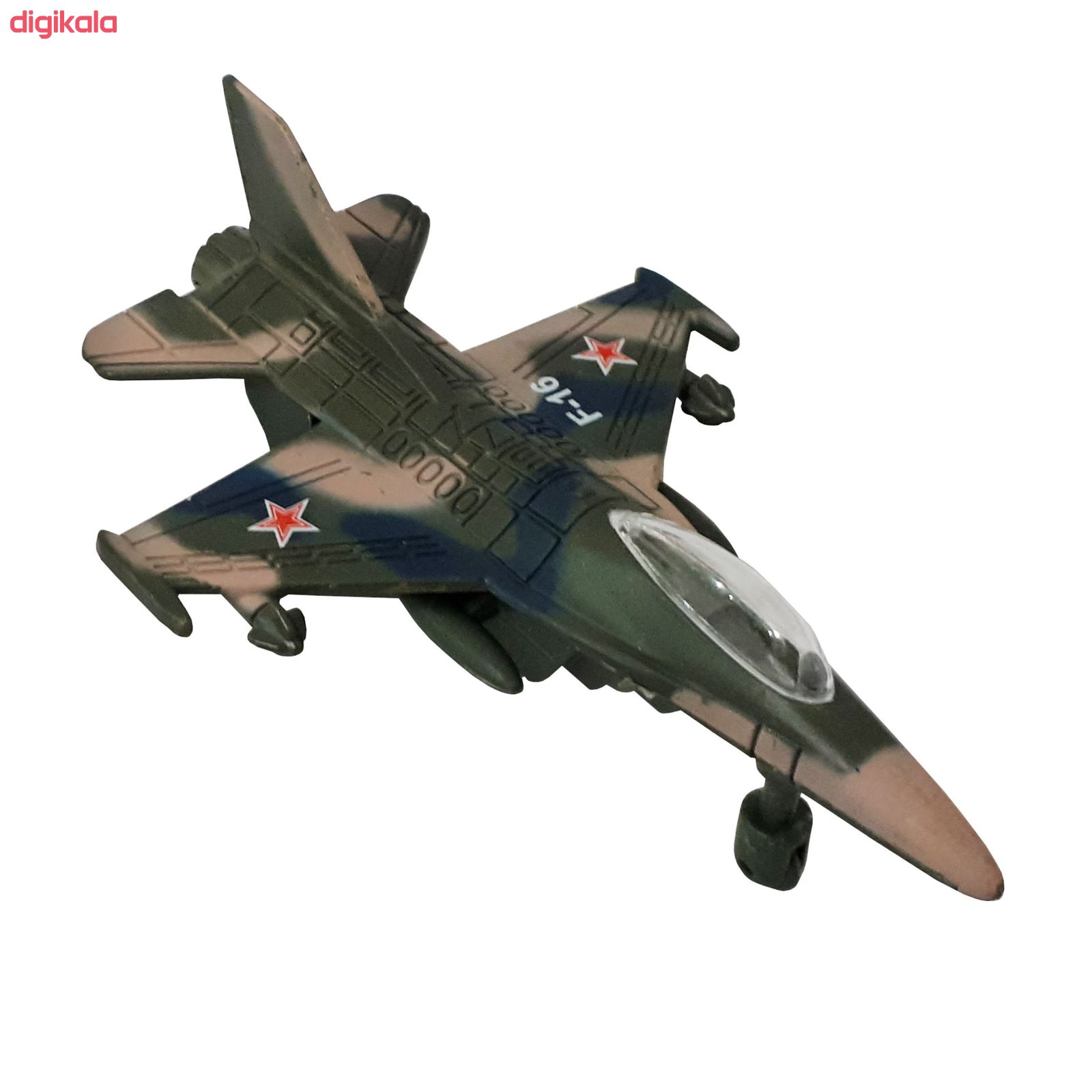هواپیما اسباب بازی ایکس یو وای ای طرح جنگی مدل F16 کد 0099 بسته 4 عددی