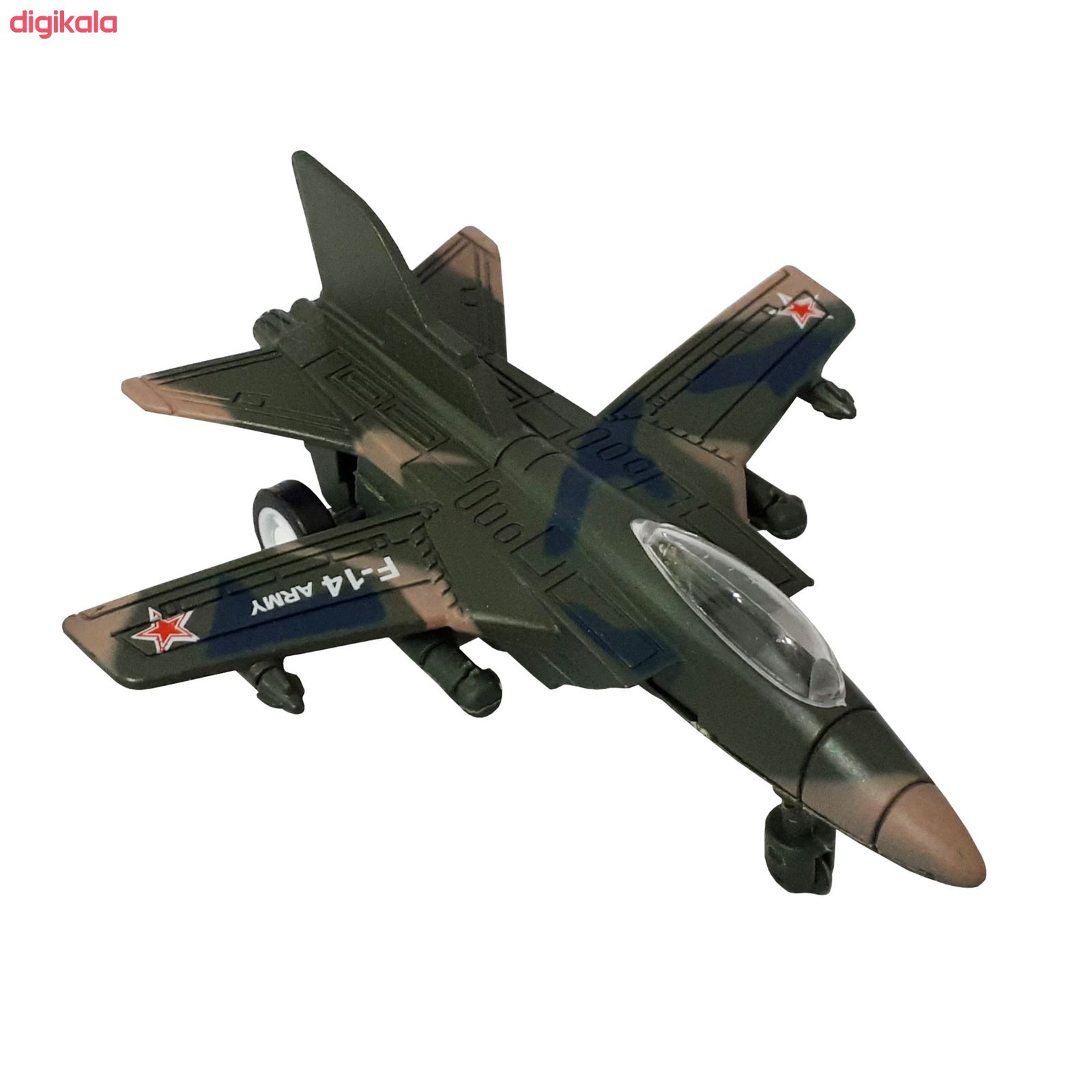 هواپیما اسباب بازی ایکس یو وای ای طرح جنگی مدل F16 کد 0099 بسته 4 عددی