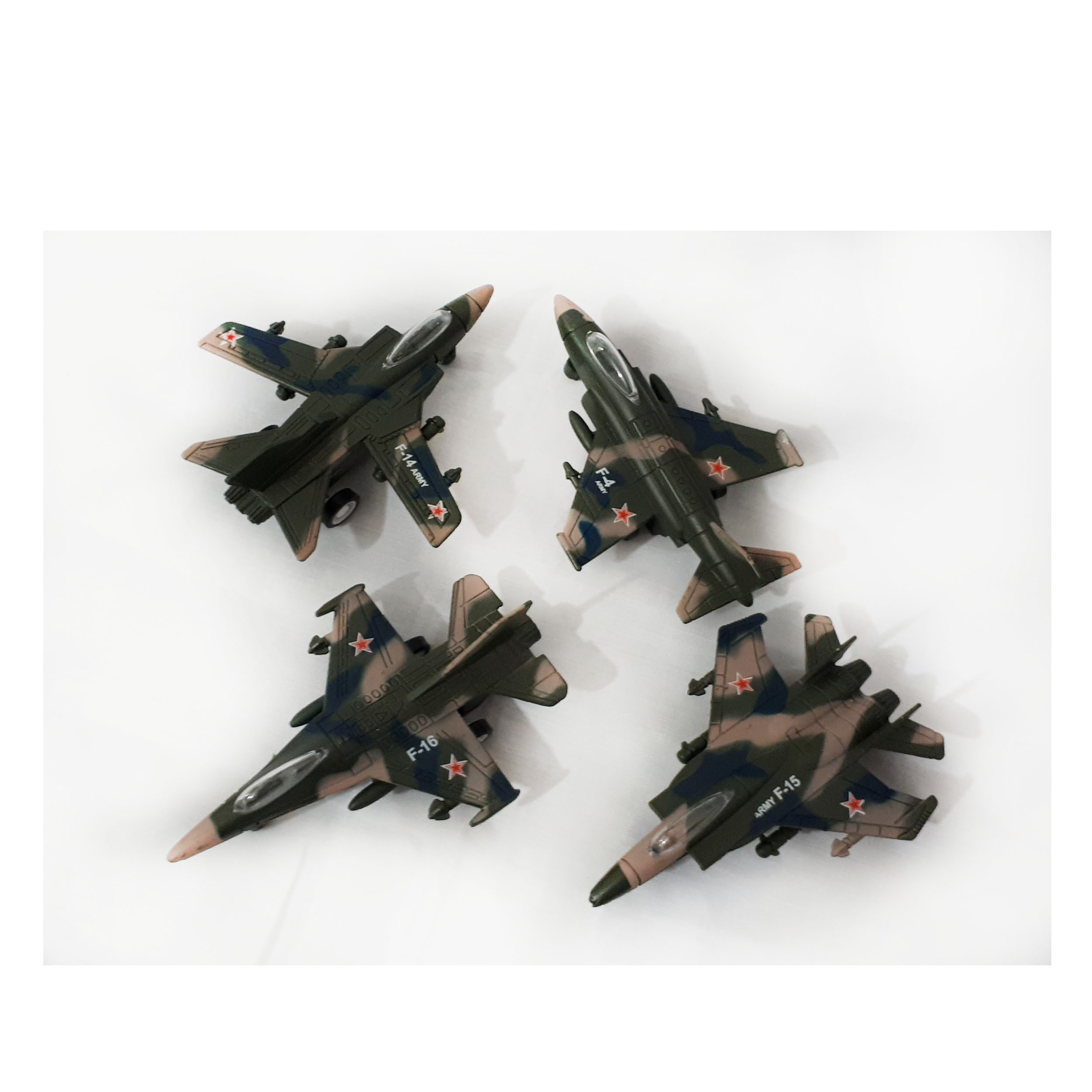 هواپیما اسباب بازی ایکس یو وای ای طرح جنگی مدل F16 کد 0099 بسته 4 عددی
