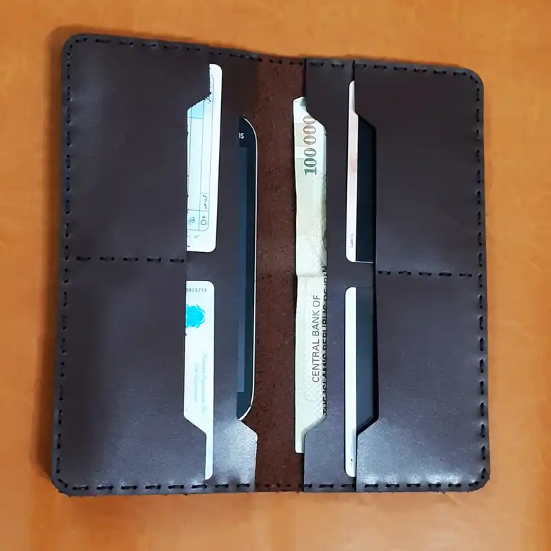 کیف پول چرمی طرح ماه تولد مرداد