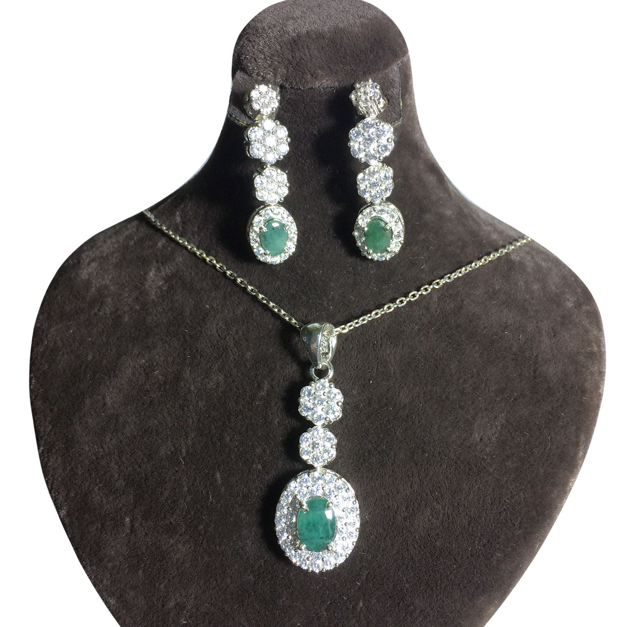 نیم ست نقره زنانه کد 16