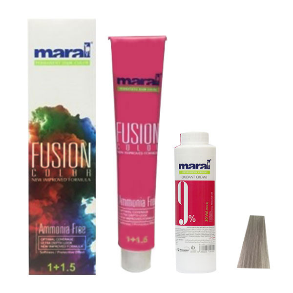 کیت رنگ مو مارال مدل Fusion شماره 6.210 حجم 100 میلی لیتر رنگ خاکستری