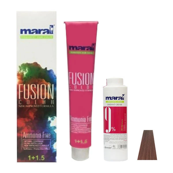 کیت رنگ مو مارال مدل Fusion شماره 6.681 حجم 100 میلی لیتر رنگ قهوه ای آکاژو