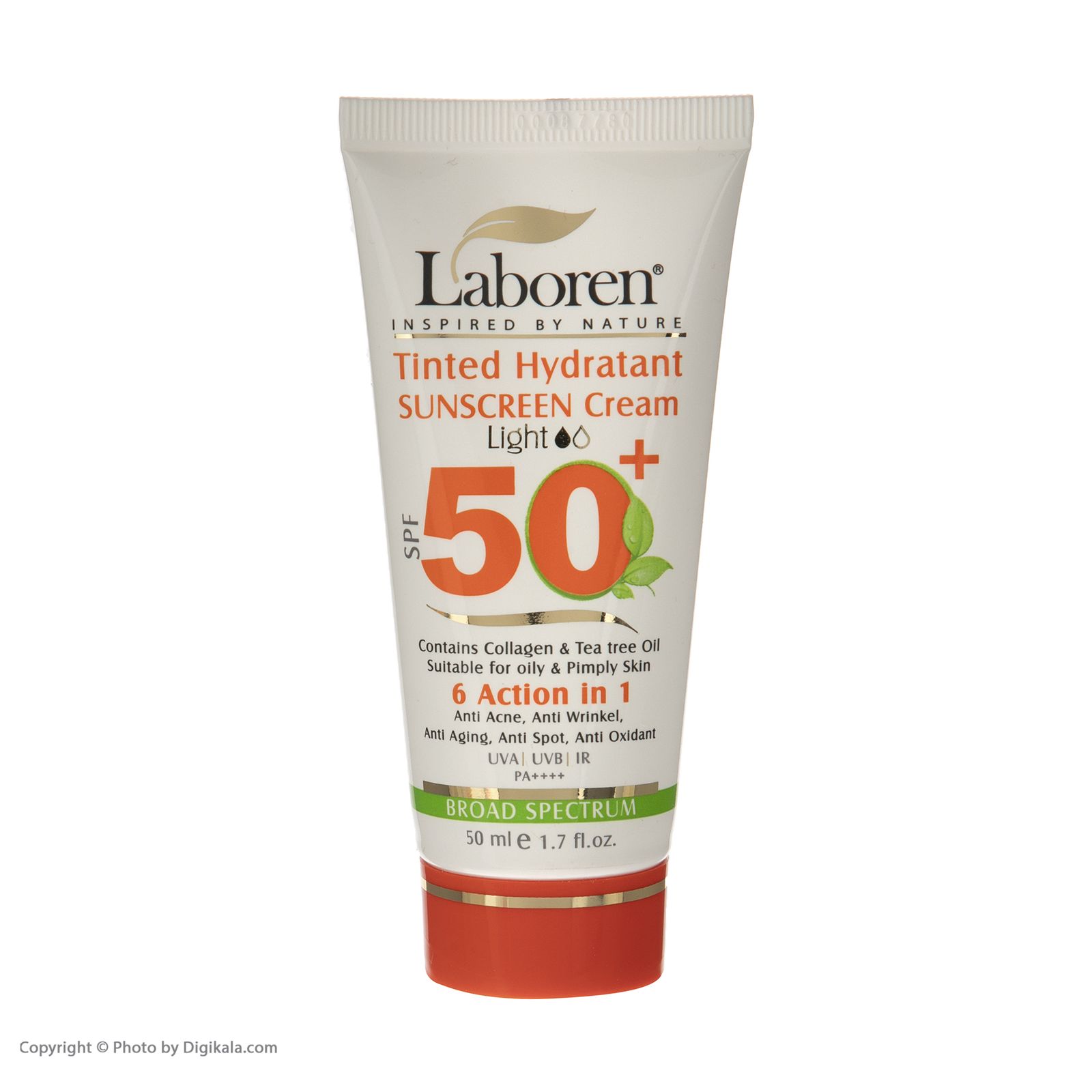 کرم ضد آفتاب رنگی لابورن +SPF50 کد 01 حجم 50 مناسب پوست های چرب حجم 50 میلی‌لیتر -  - 5