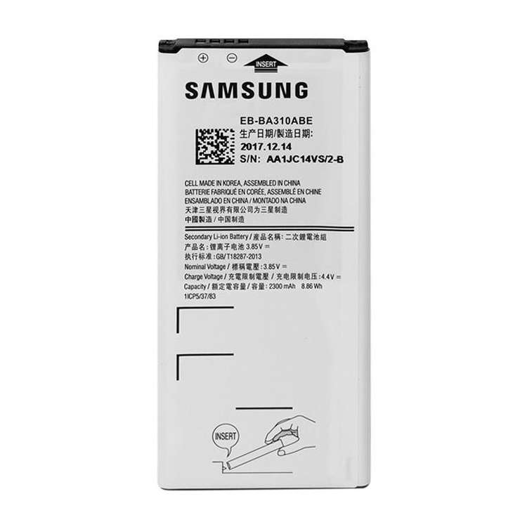 باتری موبایل مدل EB-BA310ABE ظرفیت 2300 میلی آمپر ساعت مناسب برای گوشی موبایل سامسونگ Galaxy A3 2016 باتری موبایل مدل EB-BA310ABE ظرفیت 2300 میلی آمپر ساعت مناسب برای گوشی موبایل سامسونگ Galaxy A3 2016