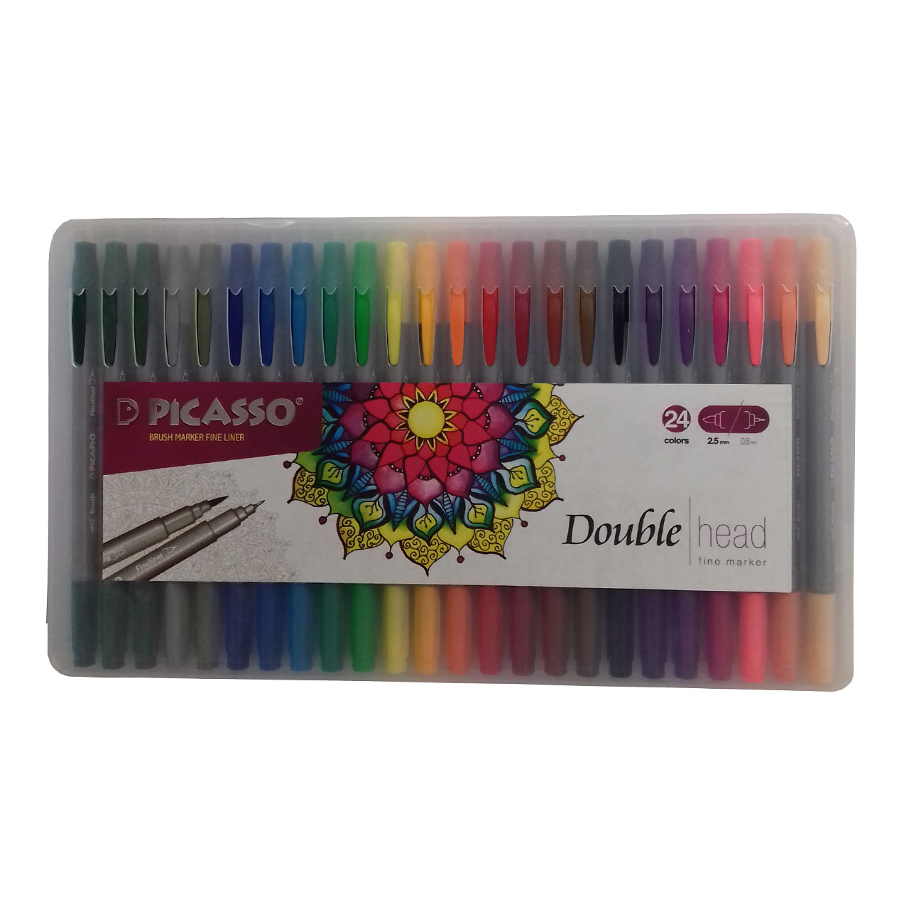 روان نویس پیکاسو مدل brush marker fine liner بسته 24 عددی