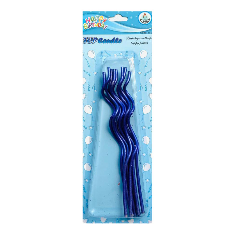 شمع تولد مدل ماکارانی بسته 8 عددی