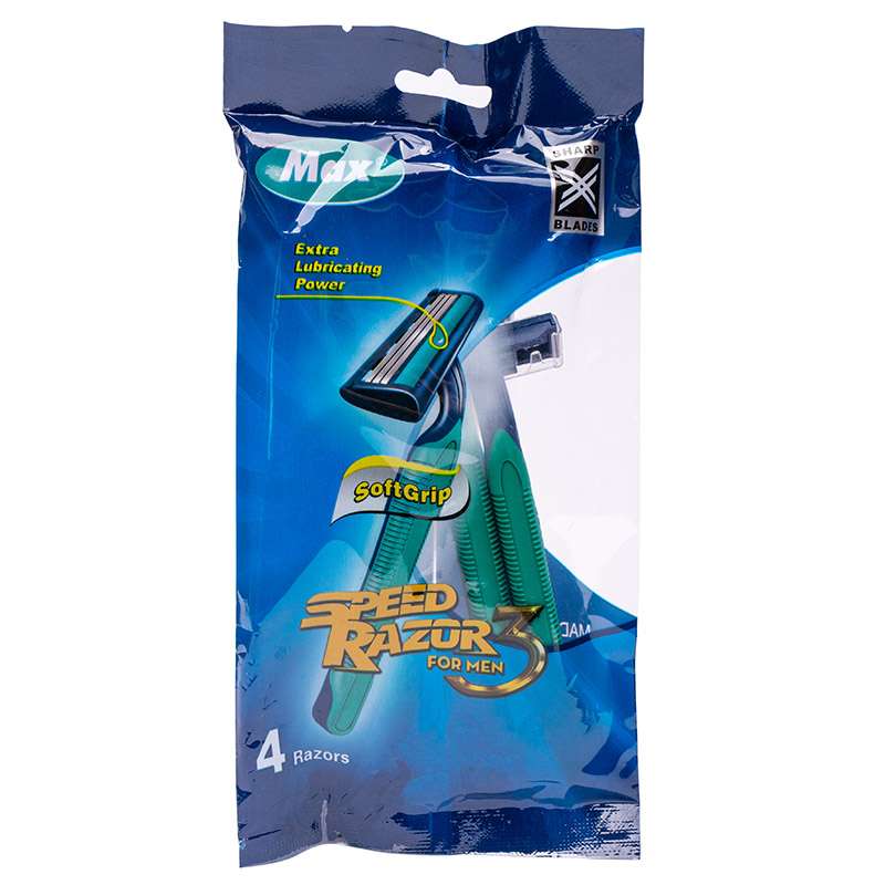 خودتراش مکس مدل Razor3 بسته 4 عددی خودتراش مکس مدل Razor3 بسته 4 عددی
