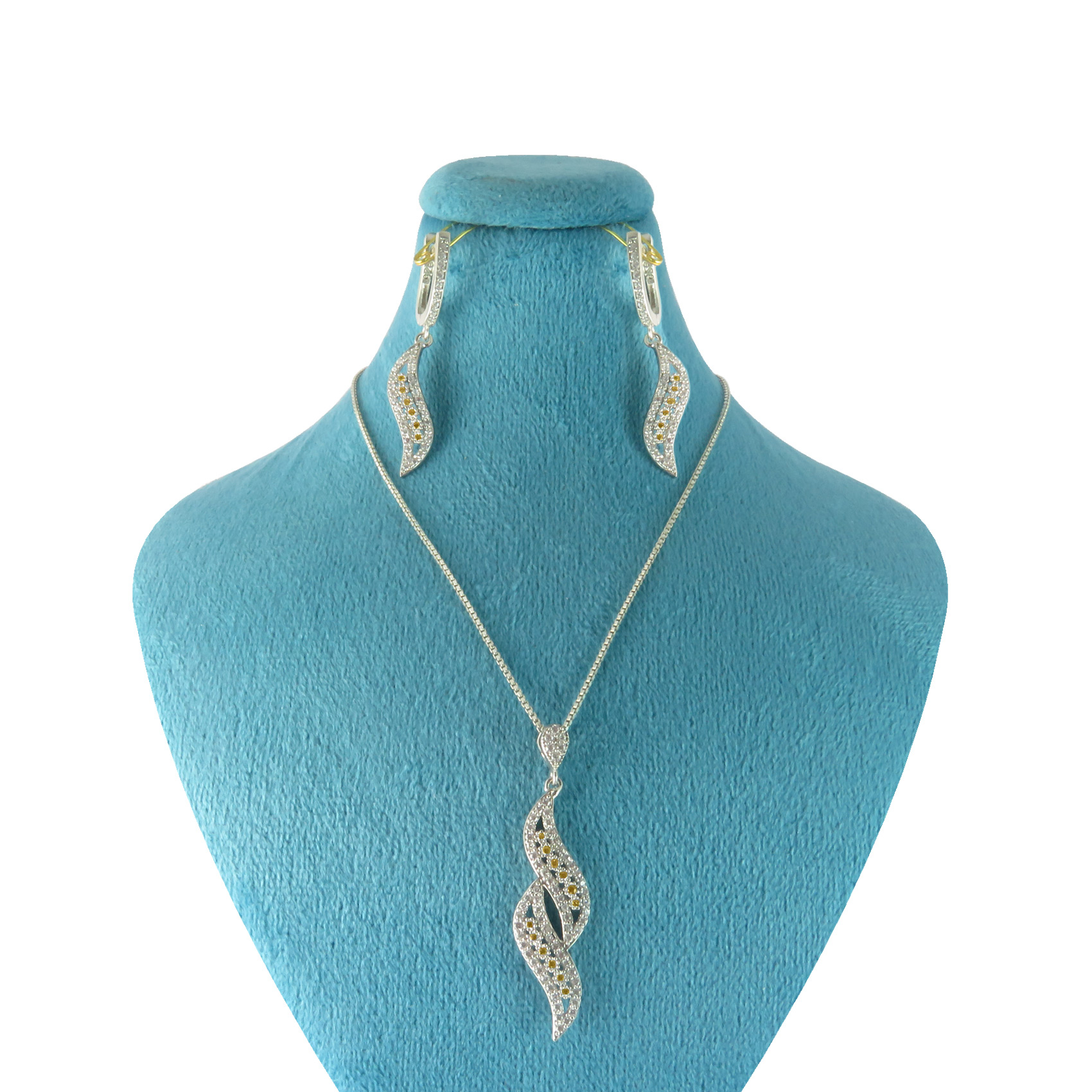    نیم ست نقره زنانه کد AS059