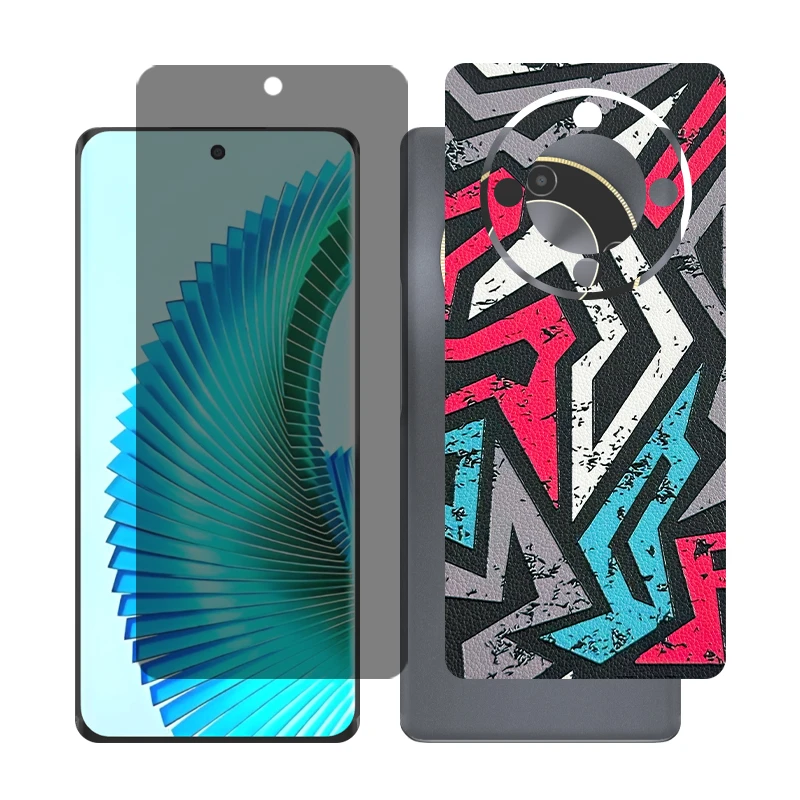 محافظ صفحه نمایش حریم شخصی گلس مدل Together مناسب برای گوشی موبایل آنر X9b به همراه برچسب پوششی پشت گوشی