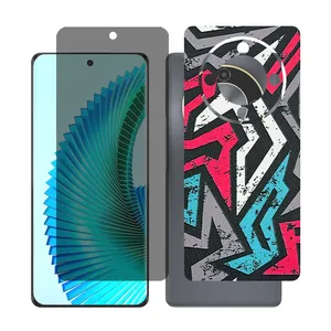 Glass together model privacy screen protector suitable for Honor X9b mobile phone with back cover sticker