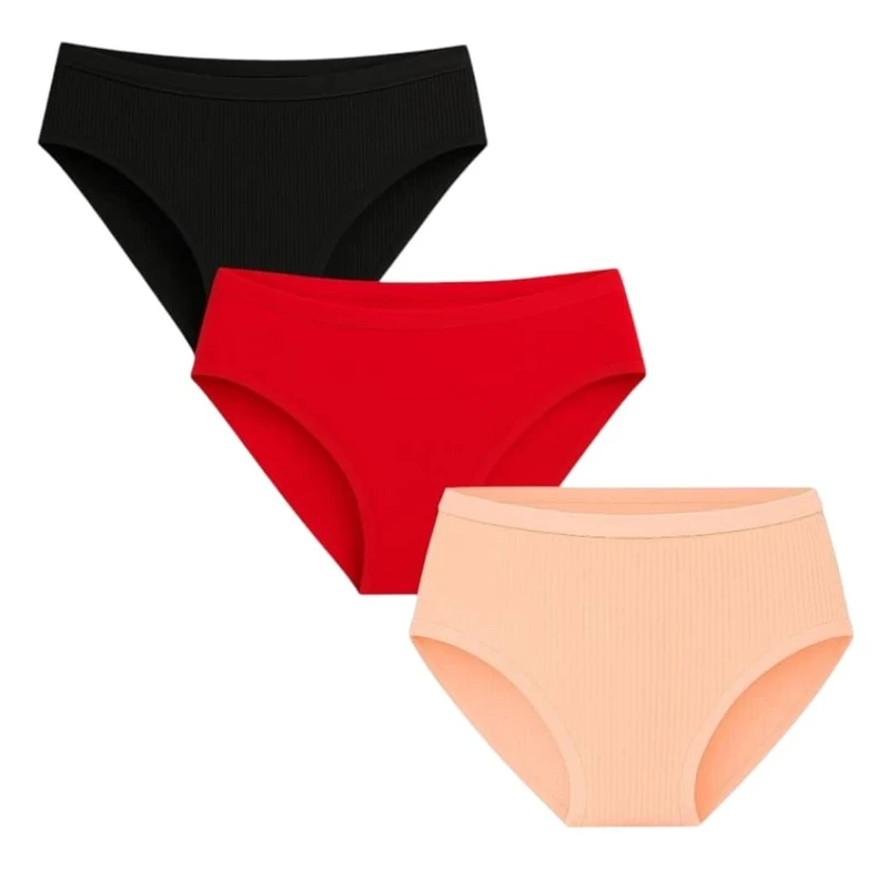 شورت زنانه مدل کبریتی کد PJ1589 بسته 3 عددی