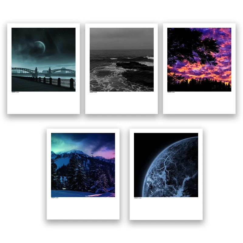 آویز تزیینی عرش مدل فانتزی منظره کد Asa285 مجموعه پنچ عددی 