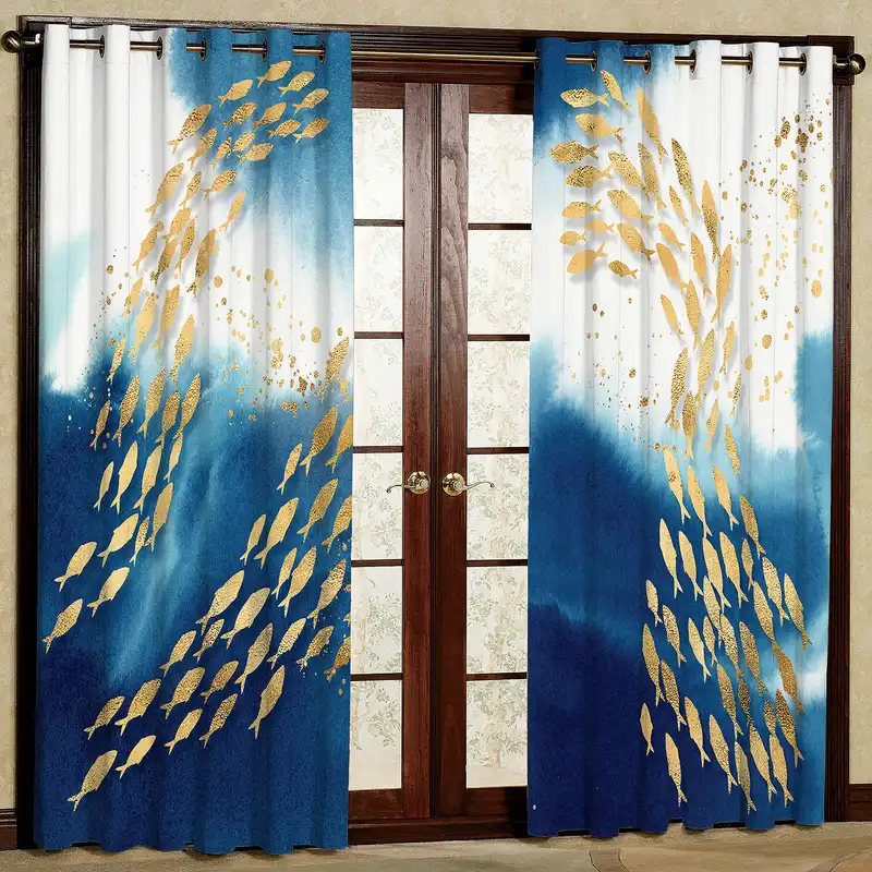 پرده مدل ماهی مخمل پانچی کد 2510 سایز 200x140 سانتی متر