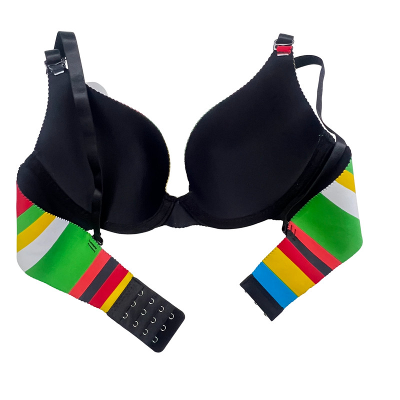 ست شورت و سوتین زنانه مدل لیزری رنگین کمانی