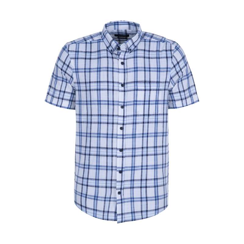 پیراهن مردانه ال سی وایکیکی مدل 0SQ208Z8-LLC-BLUECHECKED