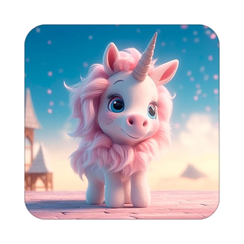 زیر لیوانی کاکتی طرح اسب تک شاخ و یونیکورن مدل mp30658