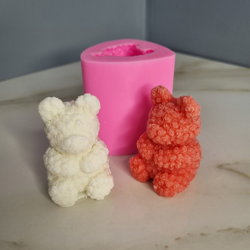 قالب شمع مدل خرس تدی گل گلی کد C 06CM قالب شمع مدل خرس تدی گل گلی کد C 06CM