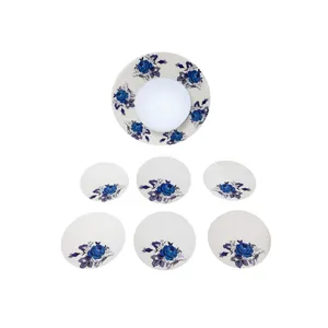 ست 7 تکه هفت سین سفالی طرح گل کد 611