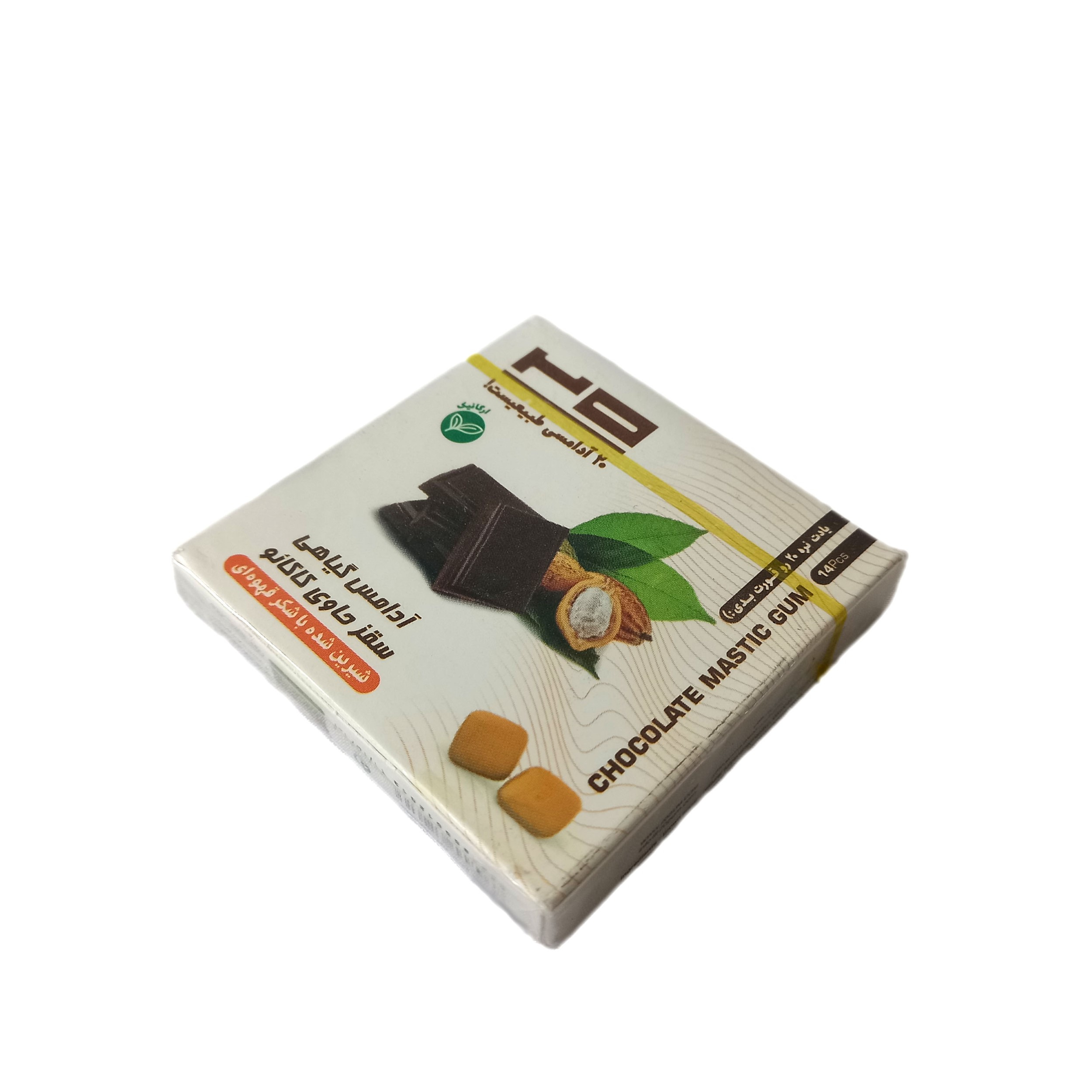 آدامس کاکائویی طبیعی بیست بسته 14 عددی