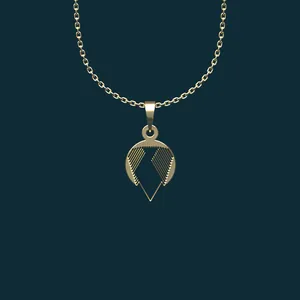 گردنبند طلا 18 عیار زنانه مدوپد مدل هندسی کد AA2-1-1273