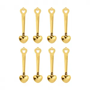 قاشق چای‌خوری مدل قلبی بسته 6 عددی