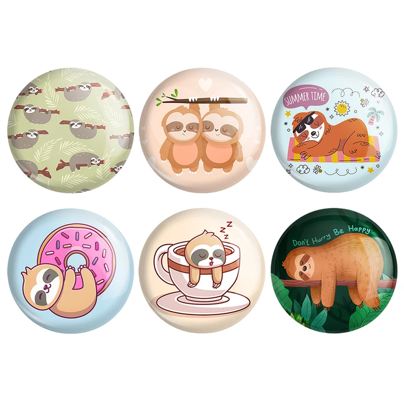 مگنت خندالو طرح تنبل Sloths کد 1683B مجموعه 6 عددی