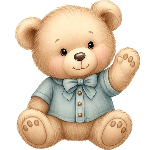 استیکر پارچه و لباس پاد آفرین طرح کارتونی خرسی کد 5595