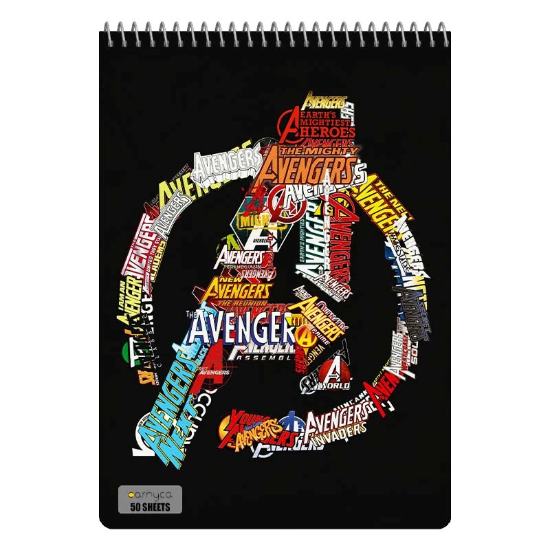 دفتر نقاشی 50 برگ سیمی کارنیکا طرح انتقام جویان Avengers کد 13217