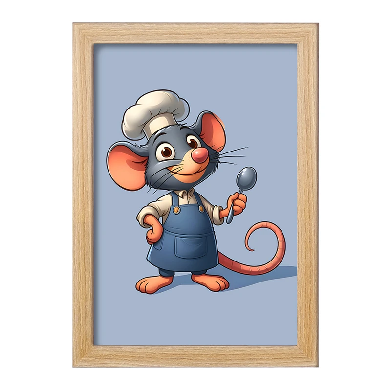 تابلو خندالو مدل موش آشپز کد F7745