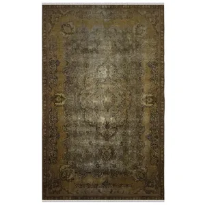 فرش دستبافت رنگ شده پنج متری طرح وینتیج کد 13941