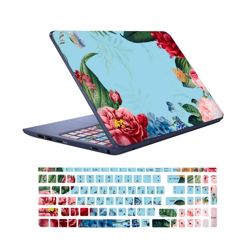 استیکر لپ تاپ کد G-06 به همراه برچسب حروف فارسی کیبورد