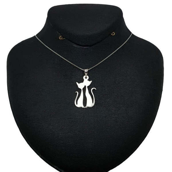 گردنبند زنانه طرح گربه کد q100 گردنبند زنانه طرح گربه کد q100