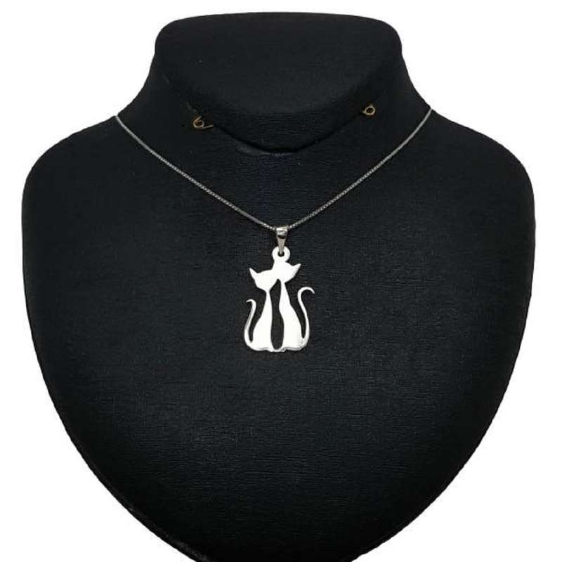 گردنبند زنانه طرح گربه کد q100 گردنبند زنانه طرح گربه کد q100