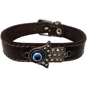 Vark Leather Evil Eye Plan Jonah rb129 Bracelet