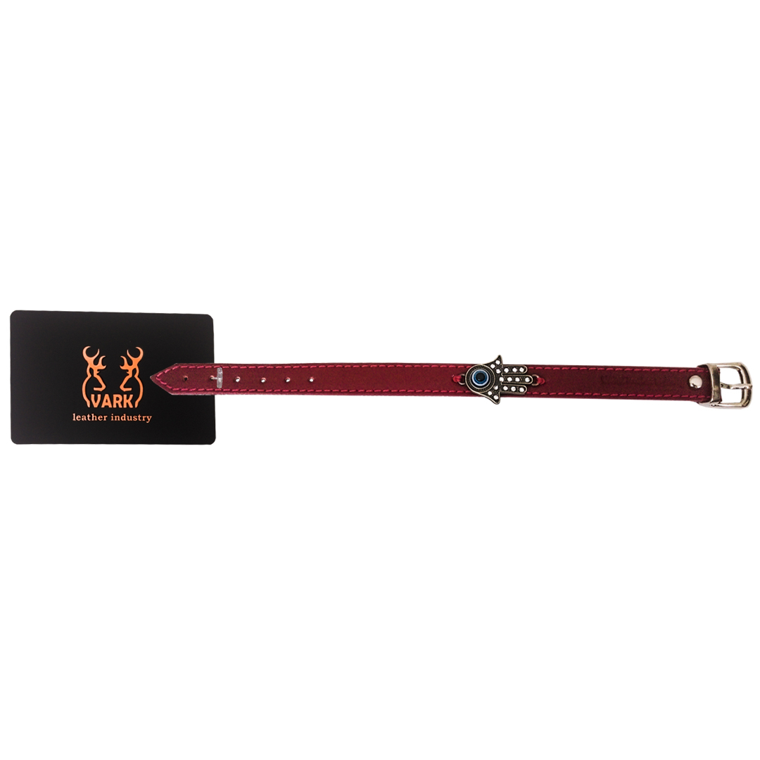 دستبند چرم وارک طرح چشم زخم مدل یونا rb129
