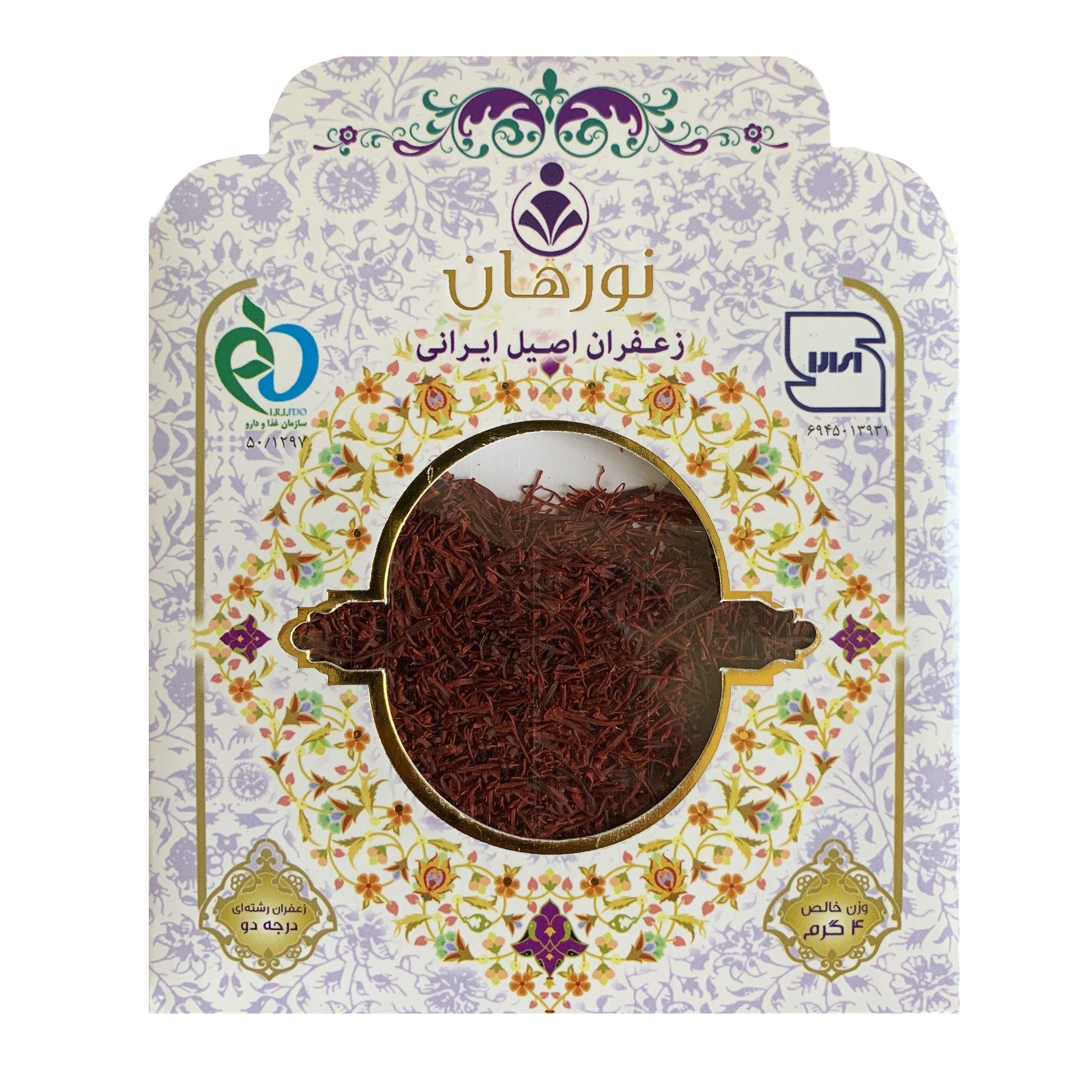 زعفران سرگل درجه دو نورهان - 4 گرم