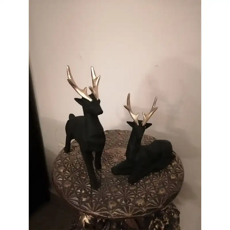 مجسمه طرح گوزن مدل HE-84 مجموعه 2 عددی