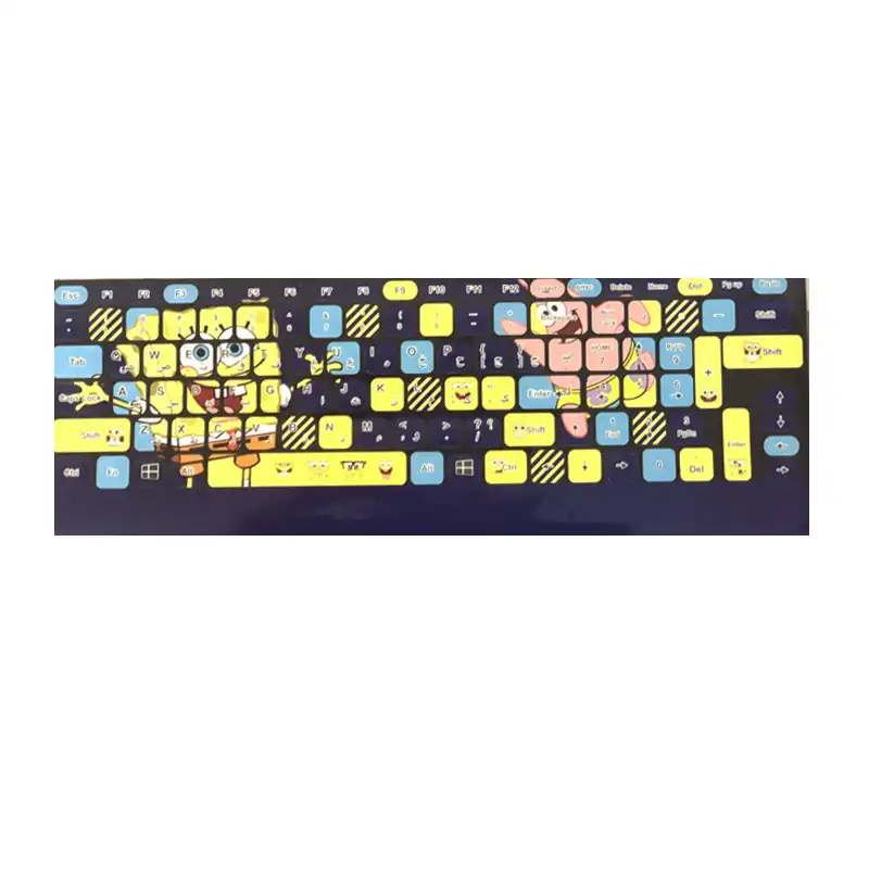 برچسب حروف فارسی کیبورد طرح باب اسفنجی کد 17