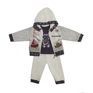 ست 3 تکه لباس نوزادی پسرانه کد 120