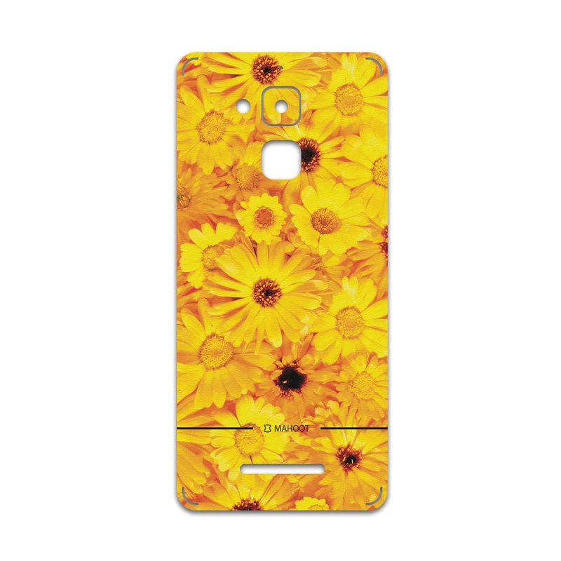 برچسب پوششی ماهوت مدل Yellow-Flower مناسب برای گوشی موبایل ایسوس Zenfone 3 Max ZC520TL