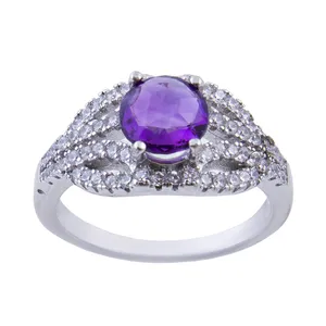 انگشتر نقره زنانه بازرگانی میلادی کد AWR-165