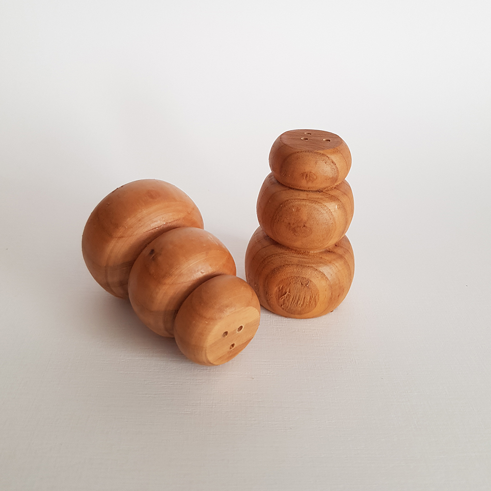 نمکدان چوبی مدل B-002 مجموعه 2 عددی